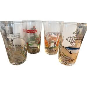 Molly Hatch Whimsical Juice Glasses - Set of 4